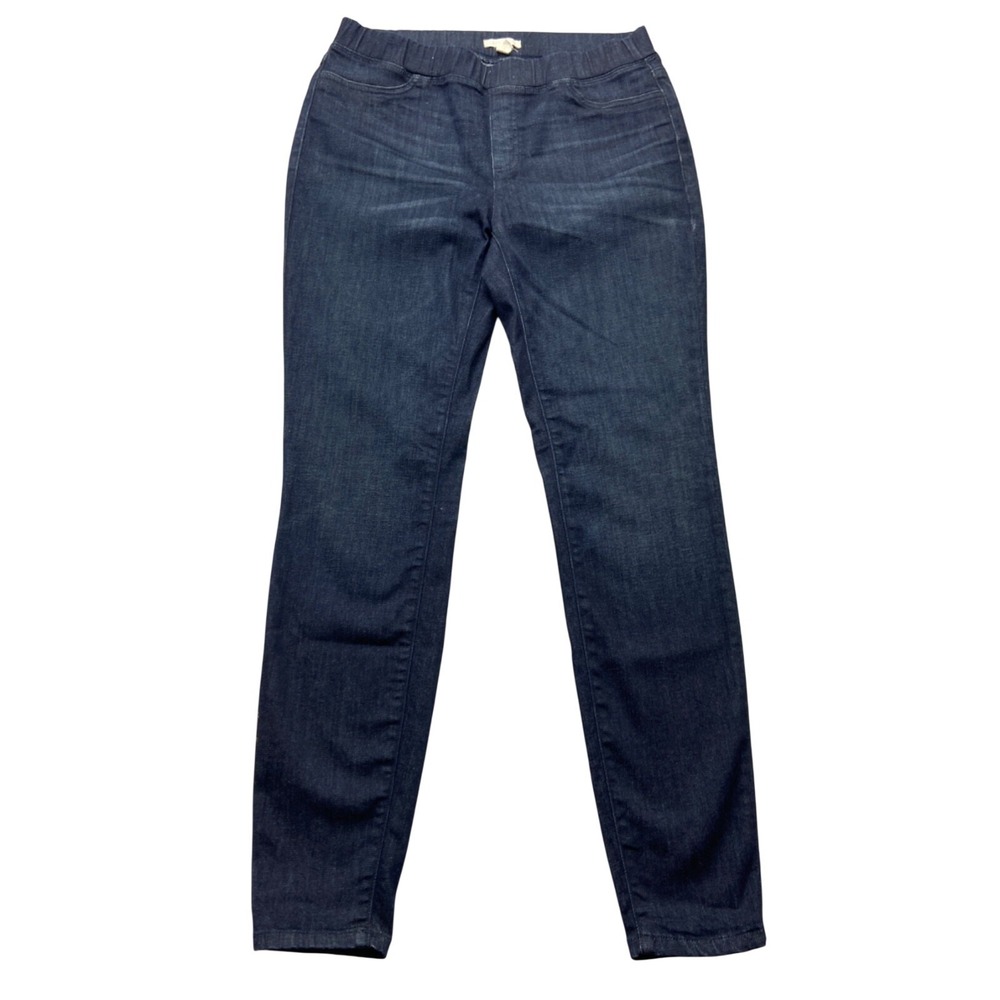 Eileen Fisher Petite Jeans Womens 29x28.5 Blue Dark Wash Skinny Stretch Denim